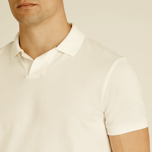 Johnny Collar Polo - Brand New - NEVER WORN - Cream - Picture 3 of 6